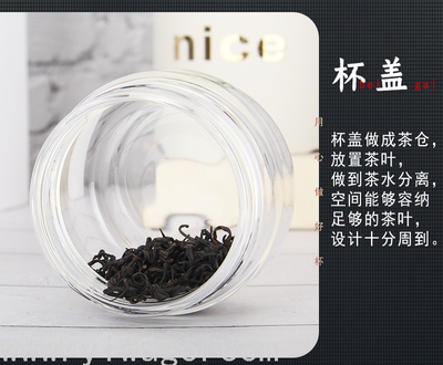 427茶水分离杯泡茶玻璃水杯双层玻璃杯商务送礼定制LOGO厂家批发